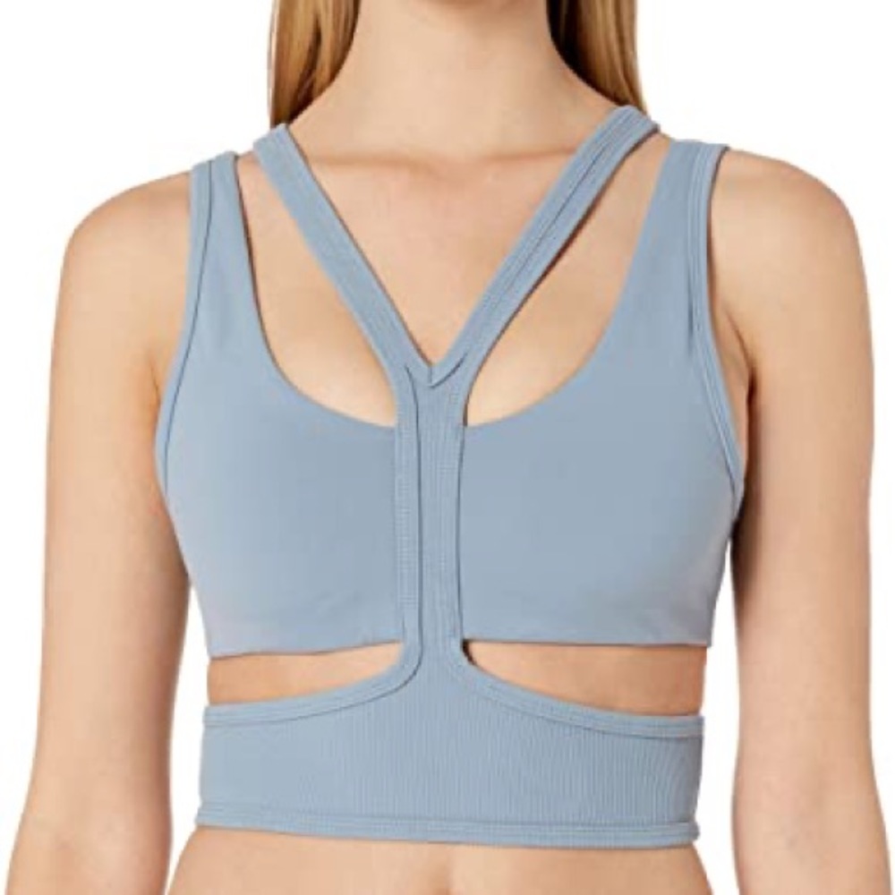 Alo Yoga Trackie Bra in Blue Haze